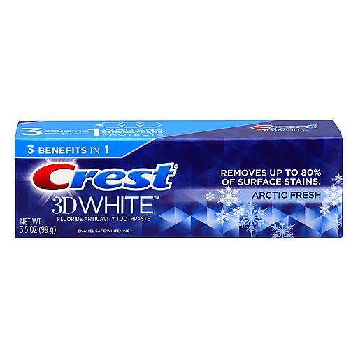 Crest 3D White Arctic Fresh Fluoride Anticavity Toothpaste 3.5 Oz. Box