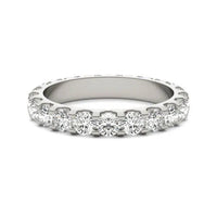 AGI Certified 2 CTW Round Lab Grown Diamond Eternity Band in 14K White