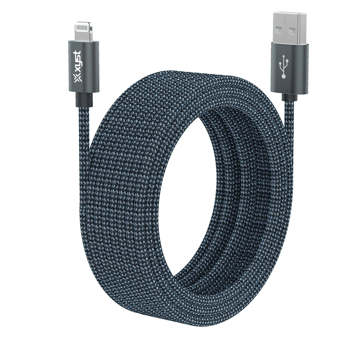 Xyst Charge and Sync USB to Lightning Braided Cable 10Ft - Trustymall