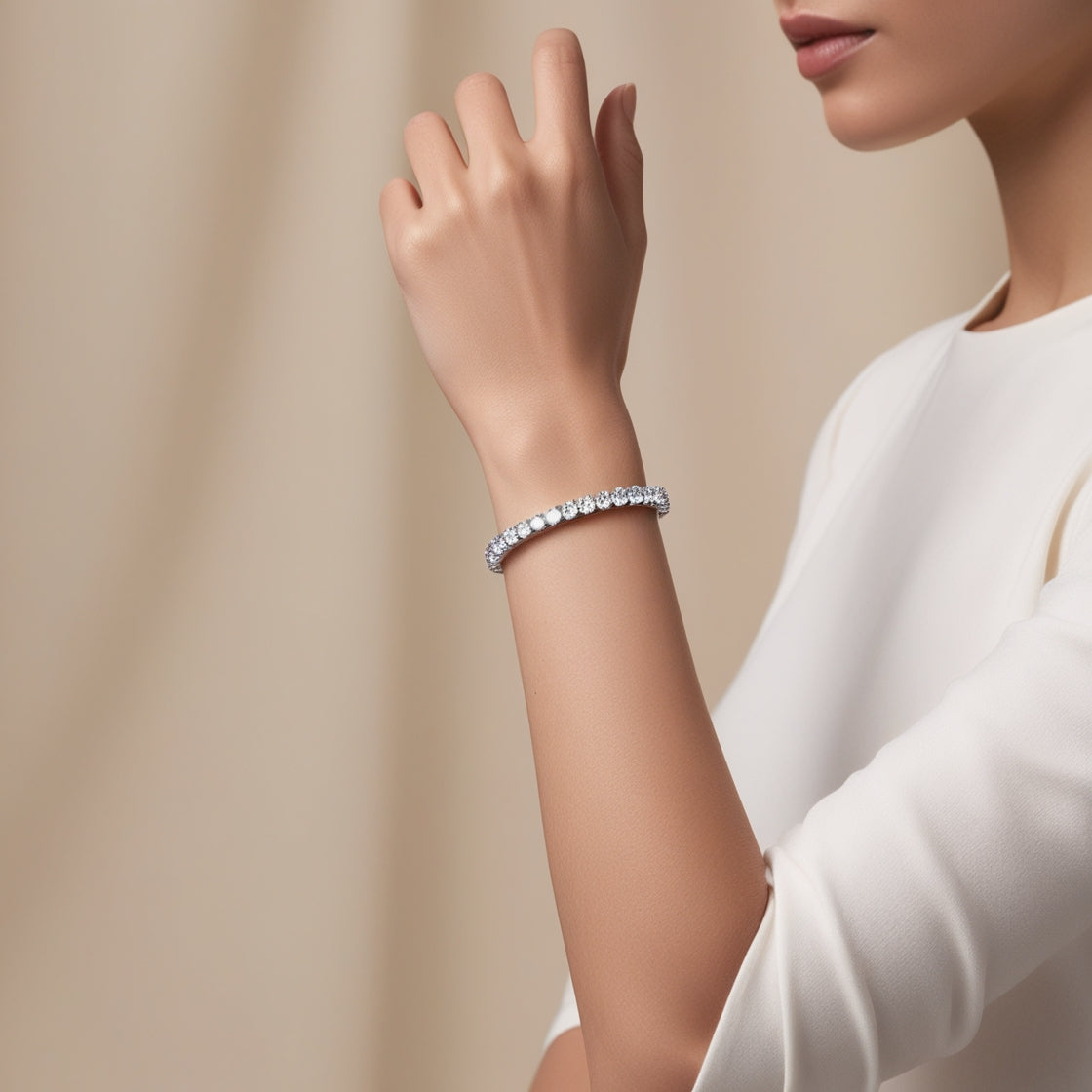 6.00 CTW AGI Certified Lab-Grown Diamond Tennis Bracelet in 14K Yellow
