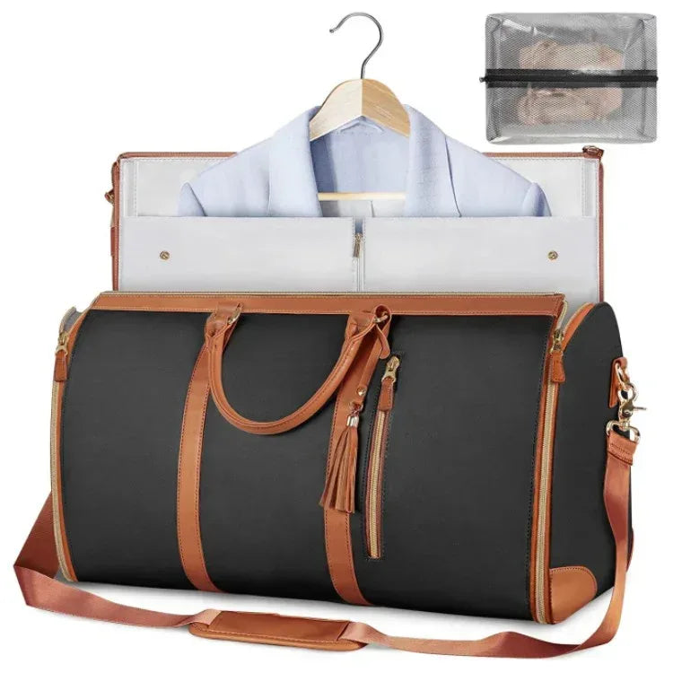 Large Capacity Travel Duffle Bag Women's Handbag Folding Suit Bag Waterproof Clothes Totes - Trustymall