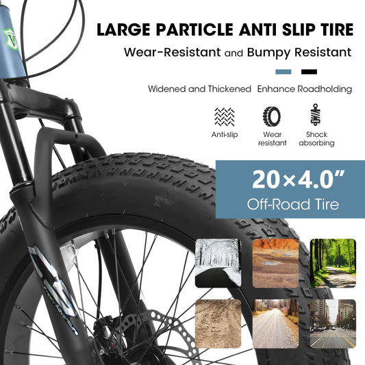 VeloCore™ City-Cruizer – 20-Inch Fat Tire Mountain Bike