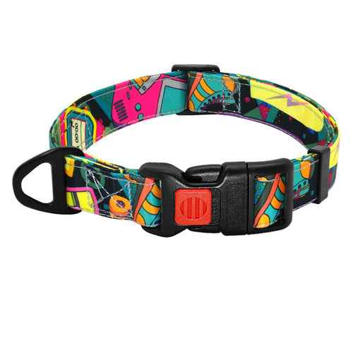 5 Colors Collar Dog Nylon Printed Pet Puppy Dog