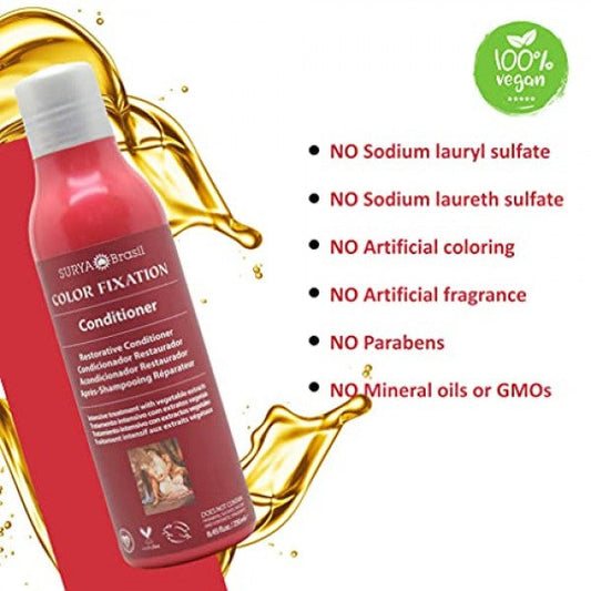 Surya Nature, Inc Brasil Color Fixation Restorative Conditioner 8.45 Oz