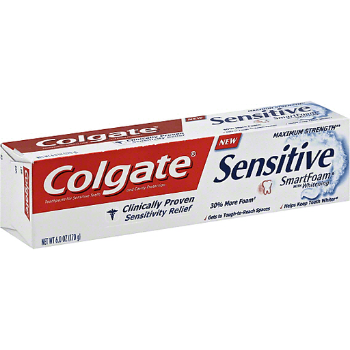 Colgate Sensitive SmartFoam With Whitening Toothpaste Maximum Strength