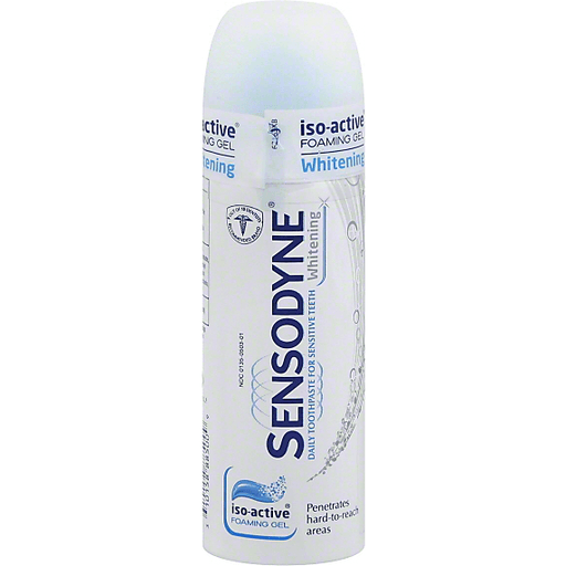 Sensodyne Toothpaste, Daily, For Sensitive Teeth, Foaming Gel, Whitening 4.3 Oz