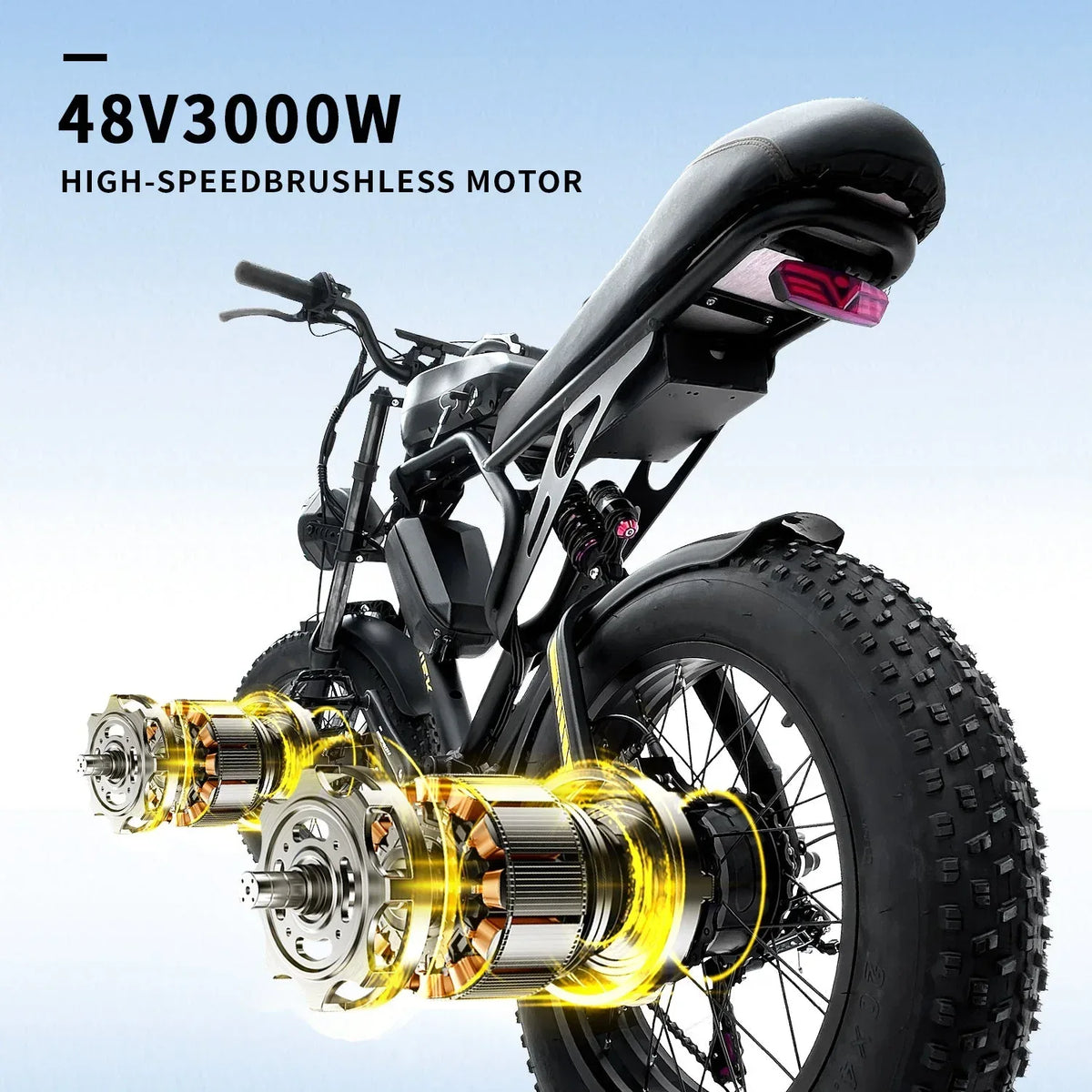 ⚡ BLJ-F4 RetroCruze™ – 20" Fat Tire Urban Electric Bike (1500W Dual - Trustymall