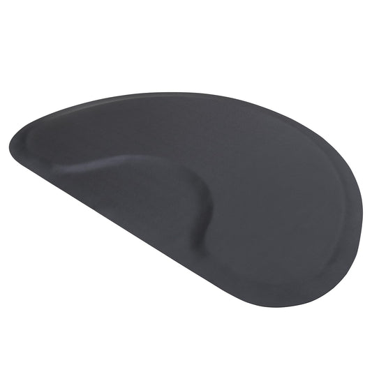 Artist hand 3 ft. x 5 ft. Barber Chair Mat Salon & Barber Shop Chair Anti-Fatigue Mats Comfort Salon Chair Mat,Semi Circle - 1/2 in. Thick,Black