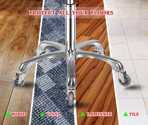 Ainilaily Rolling Stool with Wheels, Heavy Duty 400 lbs Stool for Shop Guitar Lab Tattoo Workbench Medical, Adjustable Swivel Chair (Grey)