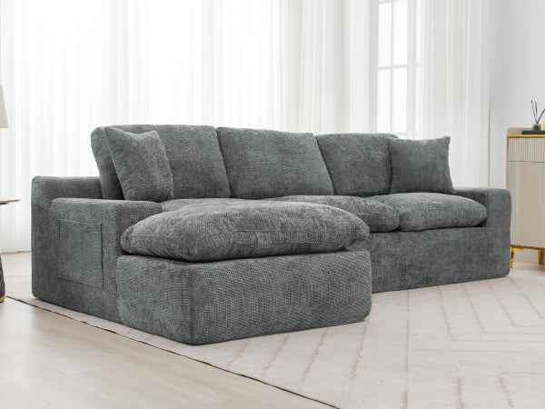Cloud Sectional Sofa 107.9' Upholstered Sofa Couch with Double-layer