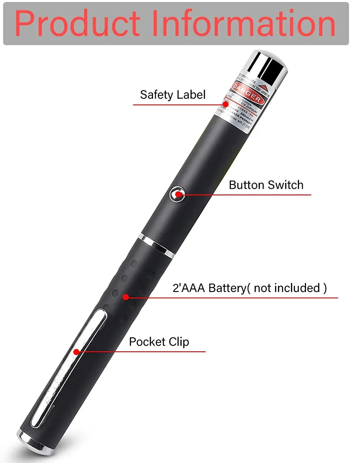 3 Packs 900Mile Laser Pointer Pen Green Blue Red Light Visible Beam - Trustymall