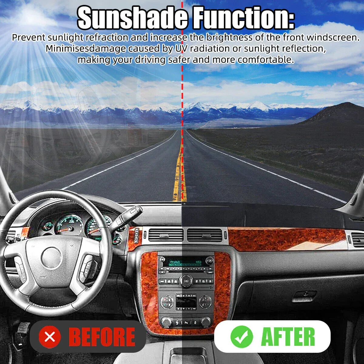 Car Dash Cover Mat Dashboard Pad for Chevy Silverado 1500 2500 Tahoe - Trustymall