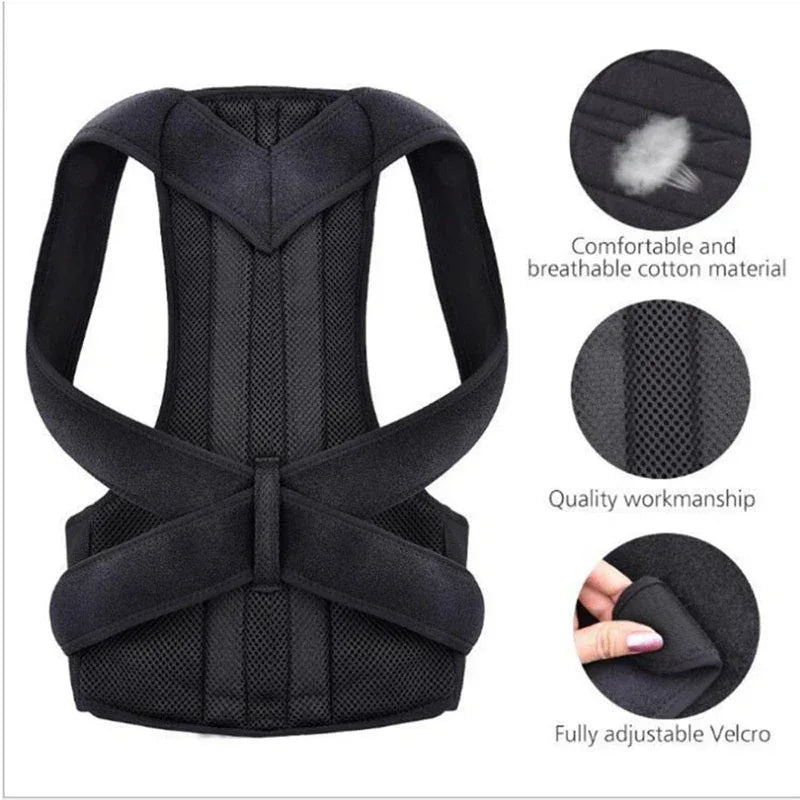 Adjustable Posture Corrector Low Back Support Shoulder Brace Belt For product image for TrustyMall.