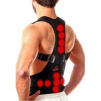 Posture Corrector Support Magnetic Back Shoulder Brace Belt Band For - Trustymall