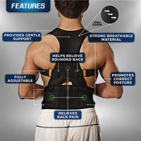 Posture Corrector Support Magnetic Back Shoulder Brace Belt Band For - Trustymall
