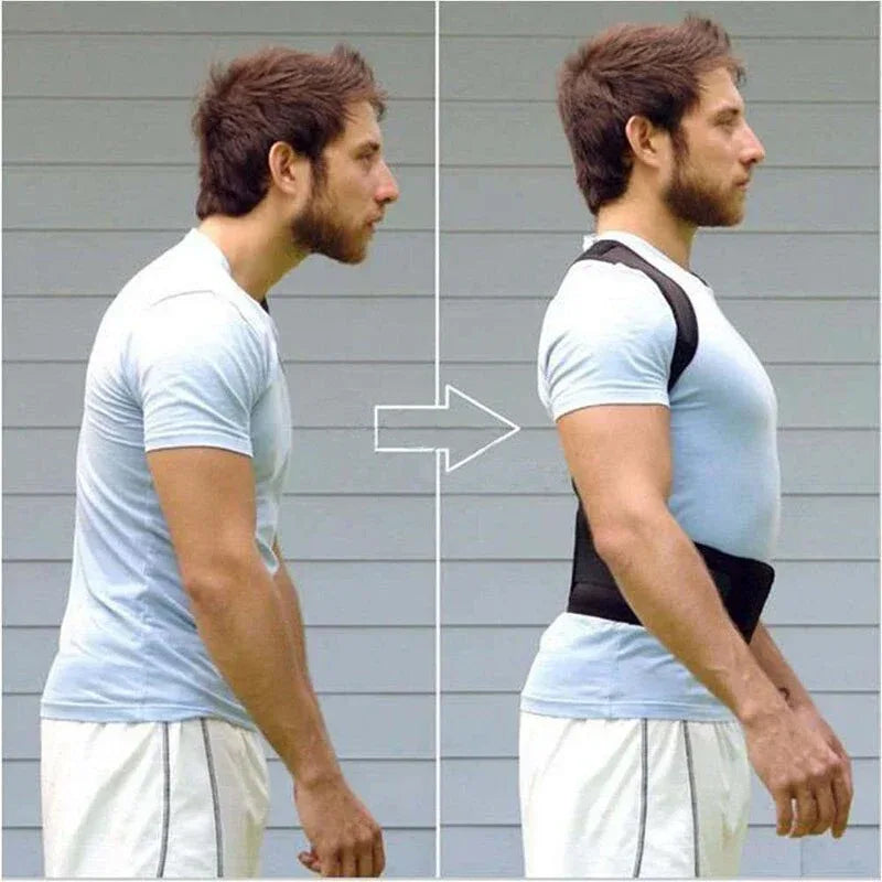 Posture Corrector Support Magnetic Back Shoulder Brace Belt Band For - Trustymall