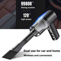 Compact handheld vacuum cleaner with sleek design, suitable for quick car or home cleaning tasks.