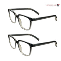 Pair of unisex blue light blocking computer reading glasses against a white background.
