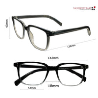 Unisex blue light blocking glasses resting on open book illustrating reading use.