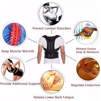 Adjustable Posture Corrector Low Back Support Shoulder Brace Belt For product image for TrustyMall.
