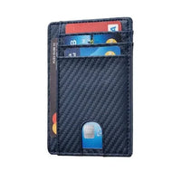 Mens Leather Slim Wallet Credit Card Holder RFID Blocking Pocket ID - Trustymall