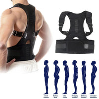 Posture Corrector Support Magnetic Back Shoulder Brace Belt Band For - Trustymall