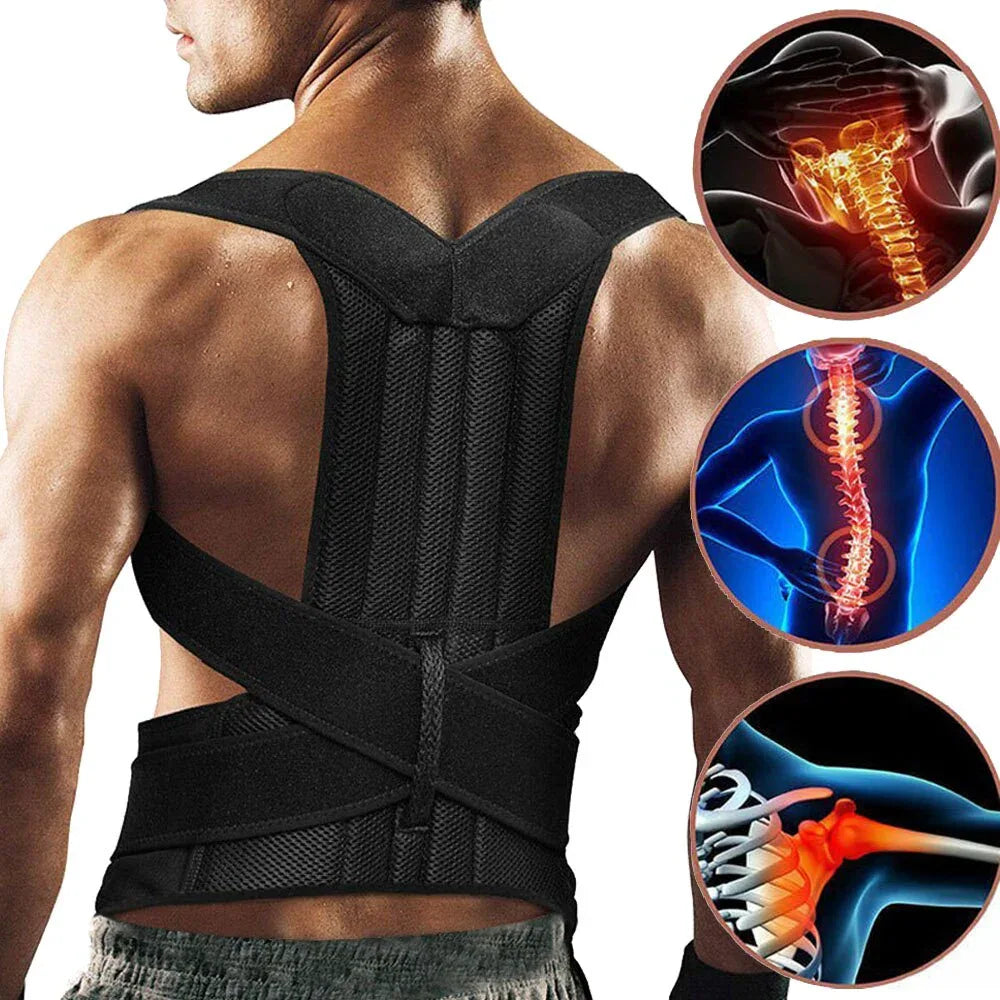 Adjustable Posture Corrector Low Back Support Shoulder Brace Belt For product image for TrustyMall.