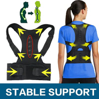 Posture Corrector Support Magnetic Back Shoulder Brace Belt Band For - Trustymall