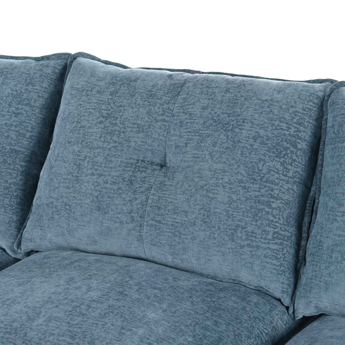 U-Shaped Chenille Sectional Sofa with Adjustable Armrest Pillows -