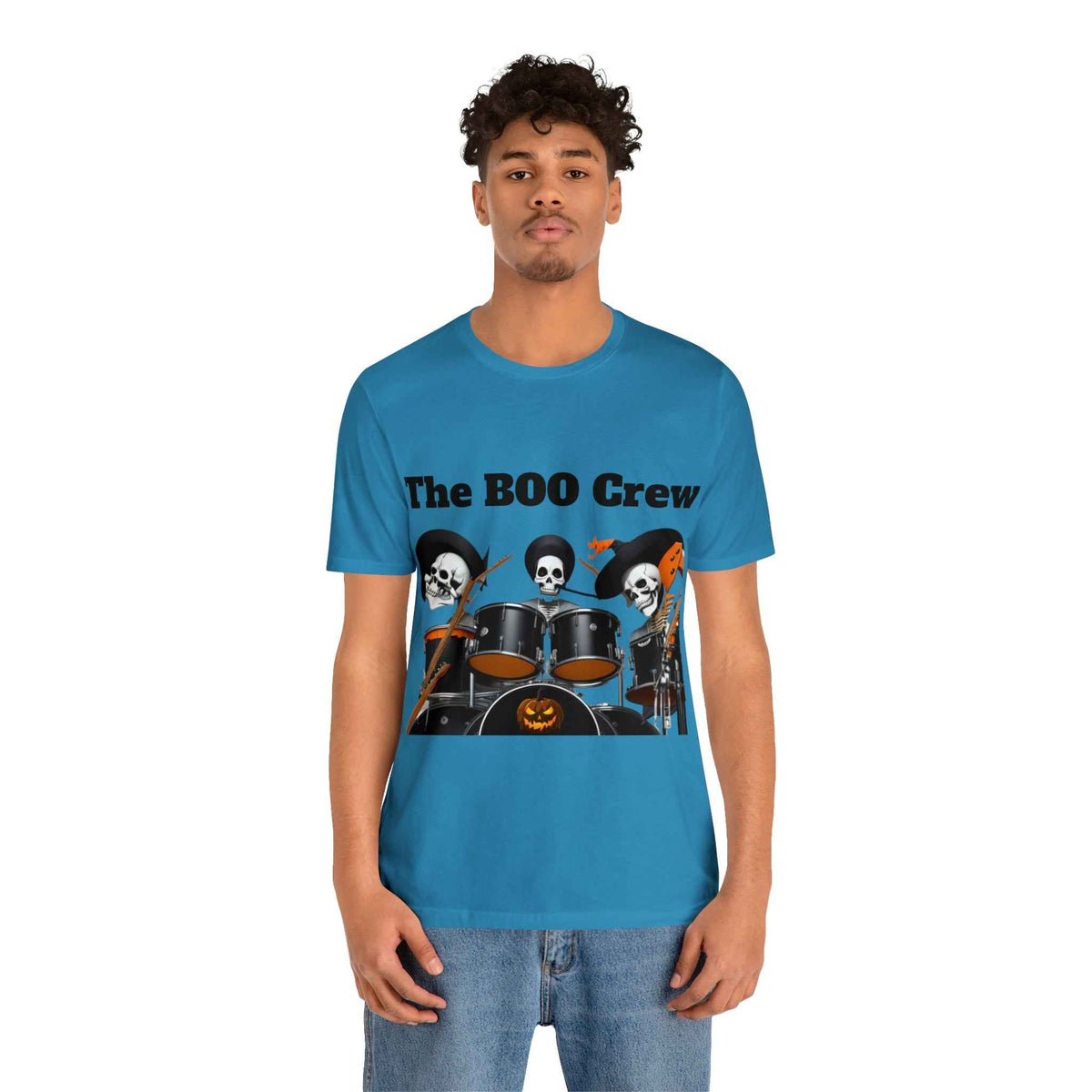 Halloween Boo Crew Skeletons Rock Band Unisex Jersey Short Sleeve Men'