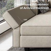 Oversized U Shaped Sectional Sofa With Hidden Storage