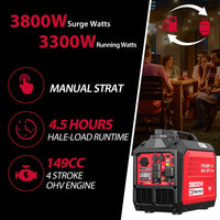 Detail of the generator’s durable ABS shell with air-cooling vents and handle grip.