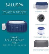 SaluSpa Hawaii AirJet Hot Tub 4 To 6 Person 140 Jets EnergySense Cover