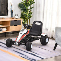 Aosom Pedal Go Kart Children Ride on Car Racing Style with Adjustable - Trustymall