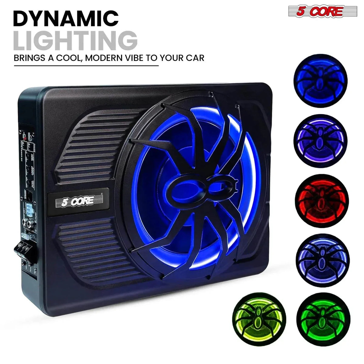5Core 10 Inch Slim under Seat Car Audio Subwoofer 800W Built in - Trustymall