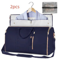 Large Capacity Travel Duffle Bag Women's Handbag Folding Suit Bag Waterproof Clothes Totes - Trustymall