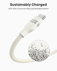 Anker USB-A to USB-C Cable (3 ft/6 ft, Upcycled-Braided) - Trustymall