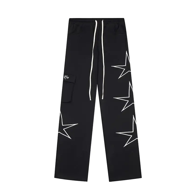 Five-Star Wide Leg Pants for Men