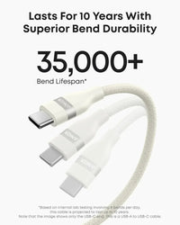 Anker USB-A to USB-C Cable (3 ft/6 ft, Upcycled-Braided) - Trustymall
