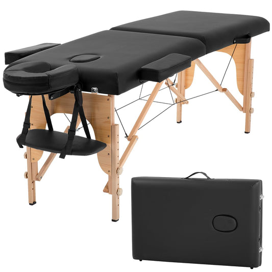 BestMassage Massage Bed Portable Massage Table 24 in Wide Lash Bed Heigh Adjustable 2 Folding with Non-Woven Bag for Spa Footmassage Facial CareSpa Tattoo