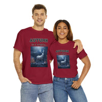 Autumn is coming: Fall Vibes T-shirts | Deer Drinking Brook Leaves Cha