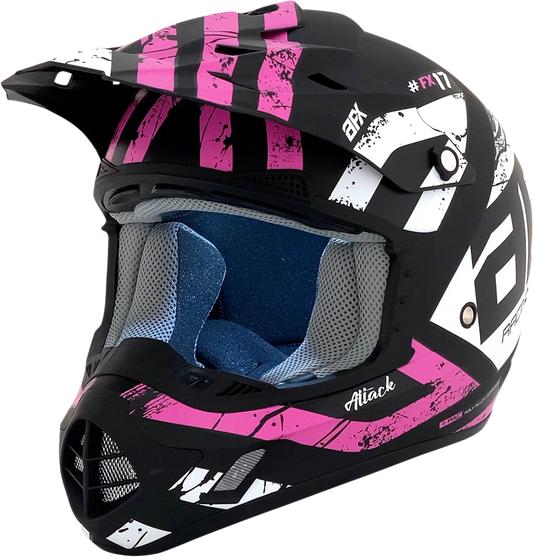 AFX FX-17 Helmet - Attack - Matte Black/Fuchsia - XS 0110-7166