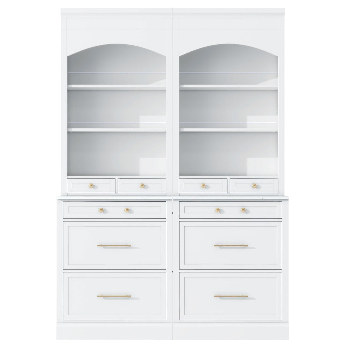 Modern 83.7inch High Kitchen Pantry, Freestanding Tall Kitchen Hutch