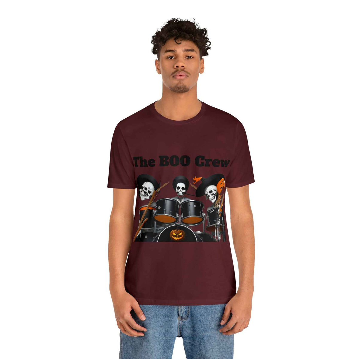 Halloween Boo Crew Skeletons Rock Band Unisex Jersey Short Sleeve Men'