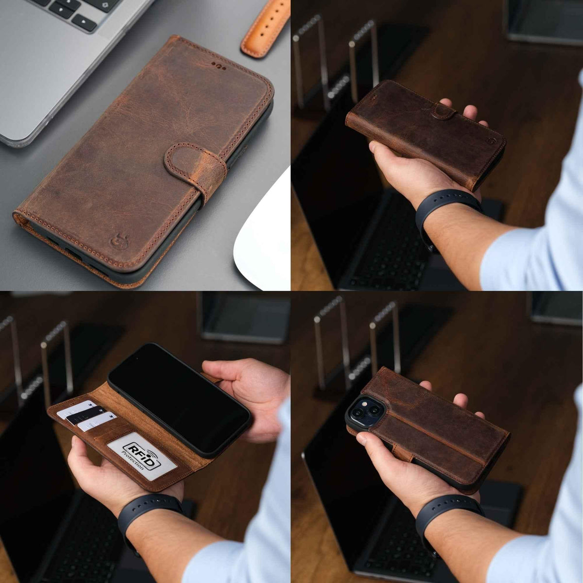 Casper Leather iPhone 14 Wallet Case | MagSafe