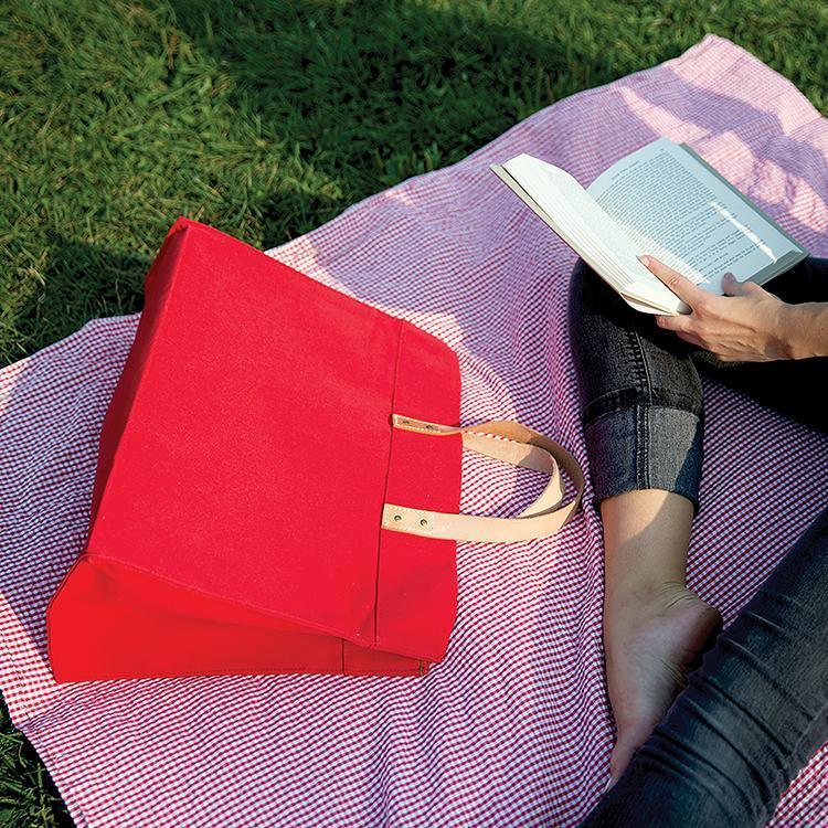 Box Tote Bag Canvas and Leather - Trustymall