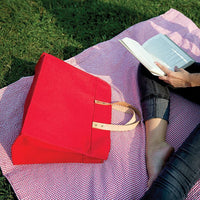 Box Tote Bag Canvas and Leather - Trustymall
