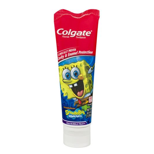 Colgate Spongebob Squarepants Fluoride Toothpaste Mild Bubble Fruit