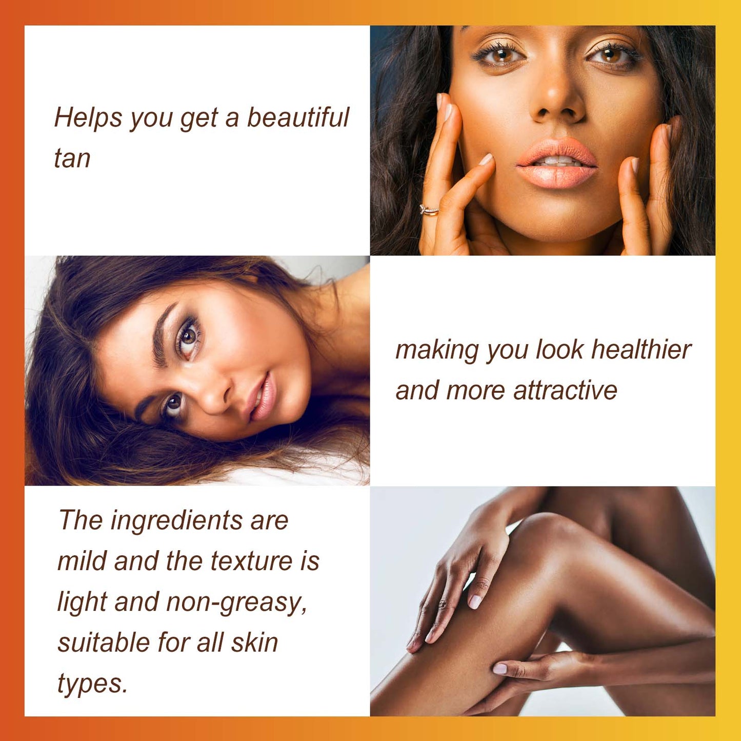 Tanning Cream, Quick Tan Natural Comfort Tan Non-Greasy Moisturizer