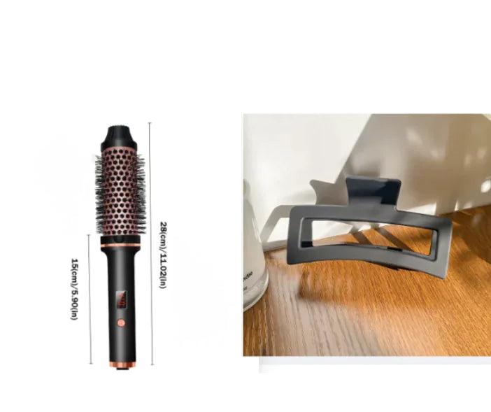 2-in-1 Hair Curler and Straightener Comb - Portable Styling Tool